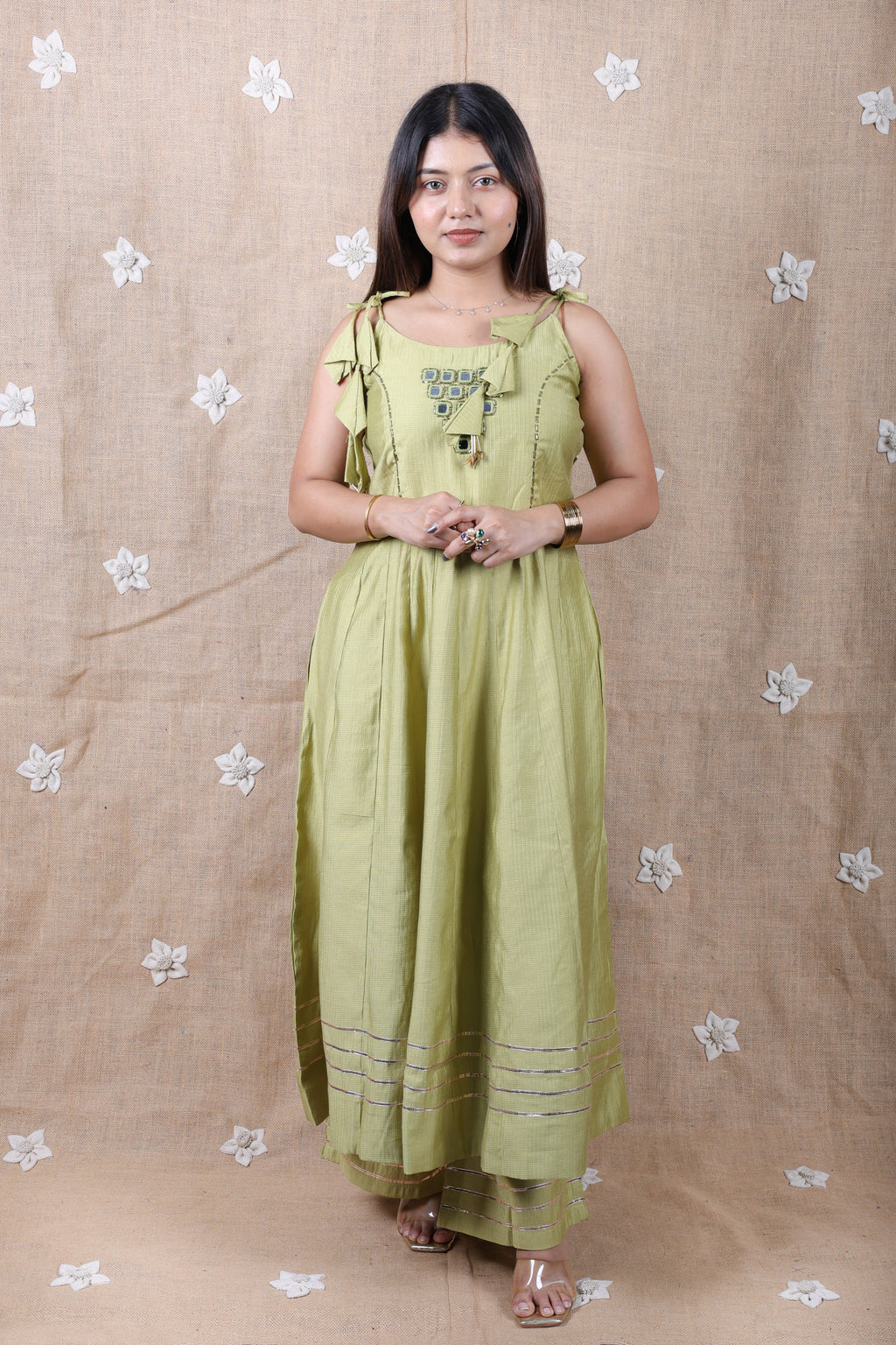 Pistachio Green MirrorWork Anarkali
