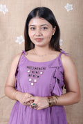 Lavender MirrorWork Anarkali